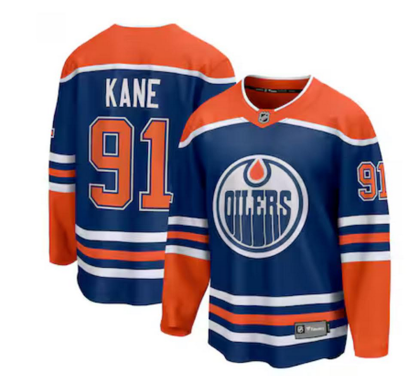 Men 2025 Edmonton Oilers #91 Kane Blue NHL  jersey